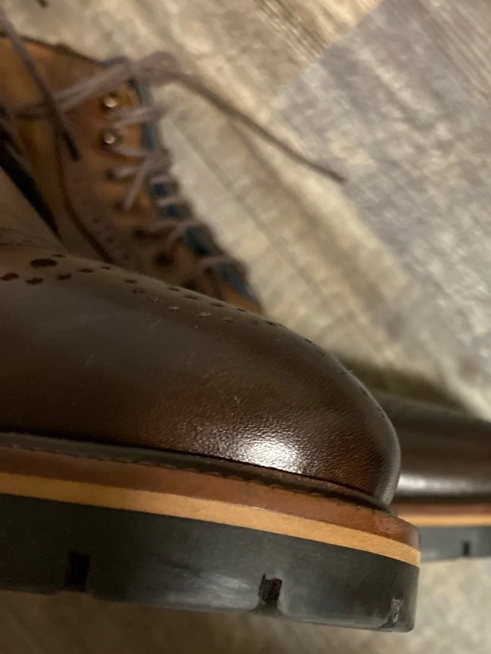 Johnston & Murphy Brown Two-Tone Wingtip Chukka Boots